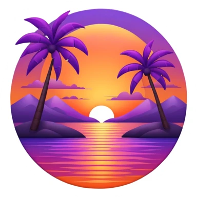 Summer sunset aesthetic  sticker