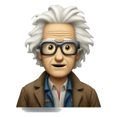 emmett brown back to the future sticker