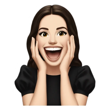 Top of Lana del rey with black dress laughing sticker