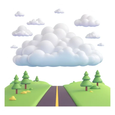cloudy sky scene sticker