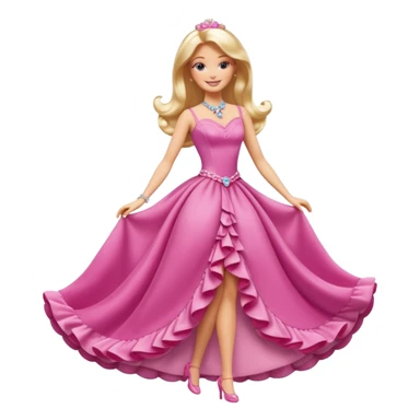 lav en barbie mariposa fe der poser i fuld figur sticker