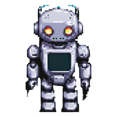 dystopian robot sticker