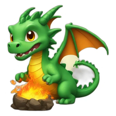 Dragon qui crache du feu sticker