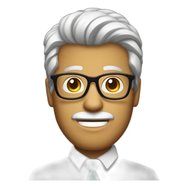 Hombre mayor pelo blanco con gafas sticker