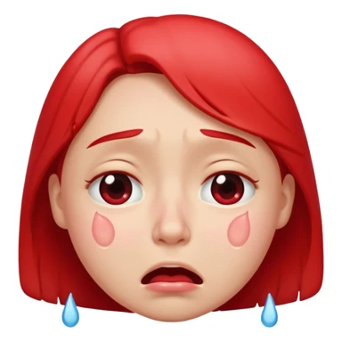 A very very very very loudly crying rolling on the floor face sticker