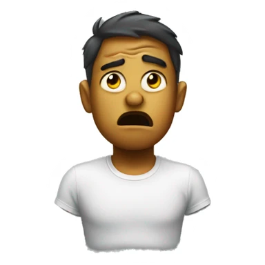 distraught sweating sticker