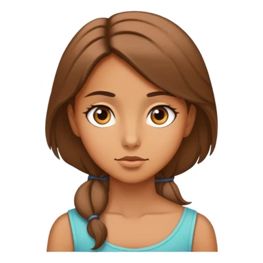 girl turned to her side with her eyes looking sticker