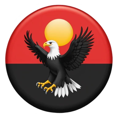 Flag emoji of 1992 dardania flag woth blue background red circle and eagle on circle im this shape: 🏴 sticker