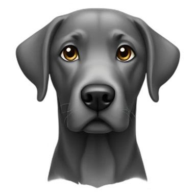 black and grey Labrador sticker