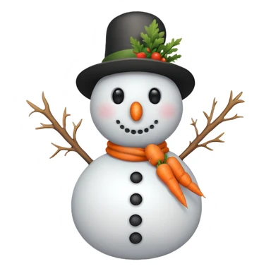 snowman with no scarf  sticker
