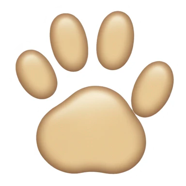 beige cat paw sticker
