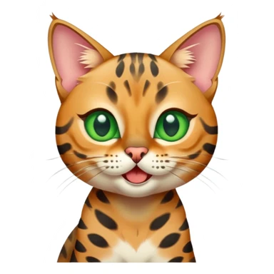 Bengal winking  sticker