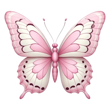 Pink white butter fly sticker