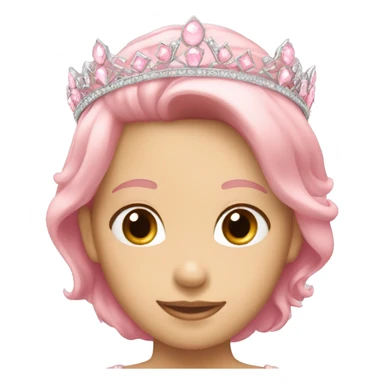 Pastel pink tiara sticker