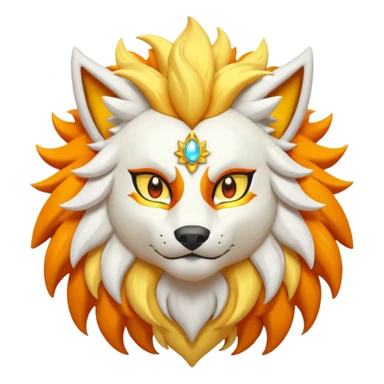 Pokemon legendary oragen and yellow solgaleo sticker