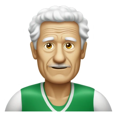 Old man playing pickle ball  sticker