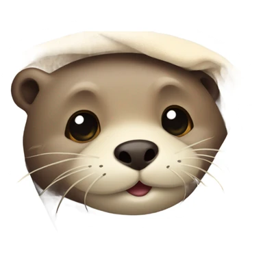 Otter in a blanket sticker