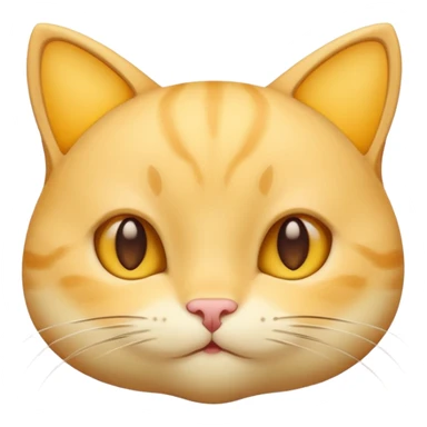 Cute cheese cat's face (little cheeks, not much hair) sticker