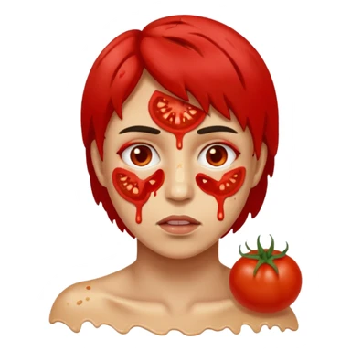 Throw tomatoes at face sticker