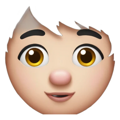 Pig nose with black wig sticker