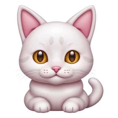 creame un gato cachorro blanco solo blanco sticker