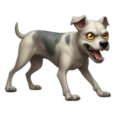 zombie-monster-pull dog sticker
