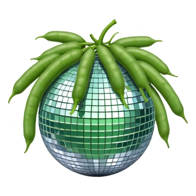 palla da discoteca e fagiolini sticker