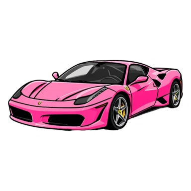 pink gothic Ferrari sticker