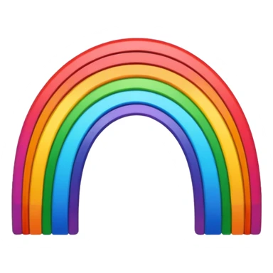 Rainbow extending beyond the frame sticker