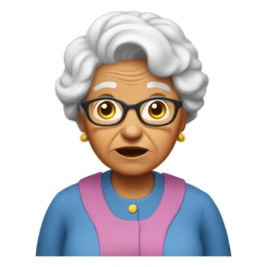  grandma being confused sticker
