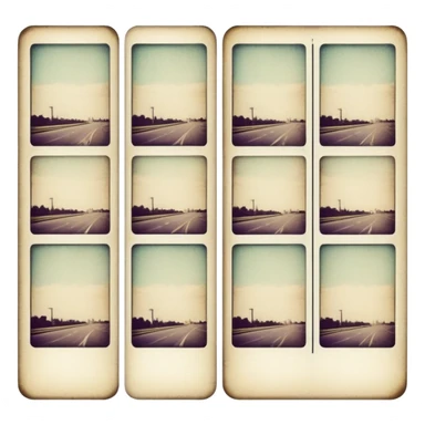 polaroid photo strip sticker