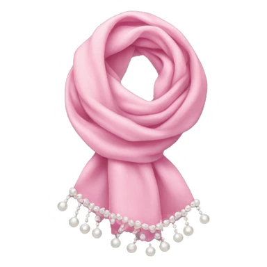 Pink scarf with white pearls sticker