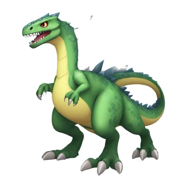  Cool Edgy Digimon-Fakemon-Dinosaur-Dragon with edgy markings full body sticker