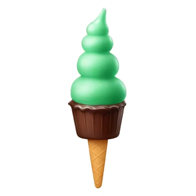 Une glace menthe chocolat sticker