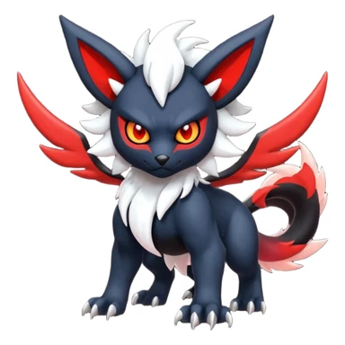 Handsome cool badass edgy Absol-Litten-Zorua-Giratina-Yveltal-Pokémon-Fakémon-fusion-hybrid-creature sticker