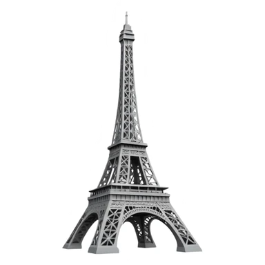Ultra simple Eiffel Tower with most basic shape and flat colors sticker