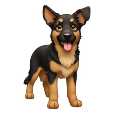 Black and fawn dog Shepherd happy sticker