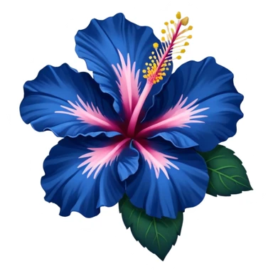 very Dark blue flower hibiscus only colour blue no pink or yellow use white for the middle of flower sticker