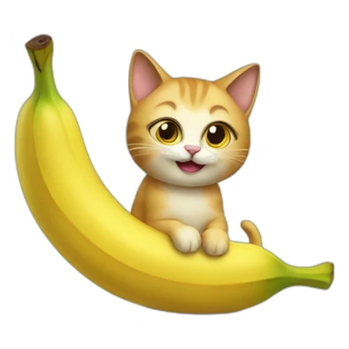 cat banana sticker