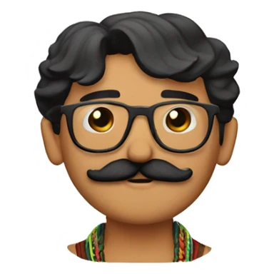 mexican with mstache an d glasses he is form raenclaw sticker