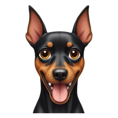 pinscher dog with only one tooth sticker