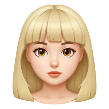 A beautiful girl with air bangs sticker