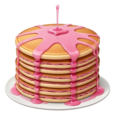 A pink themed pancake stack sticker