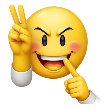 Smiley face angry giving 2 middle fingers  sticker