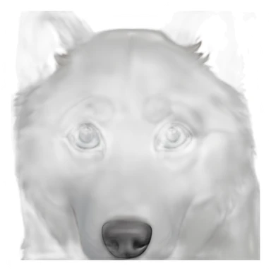 white-husky-blue -eyes sticker