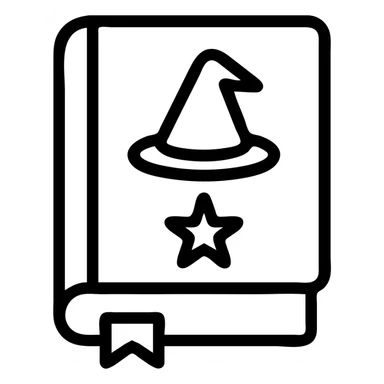 simple and clear wizard book, icon style, suitable for app icon sticker