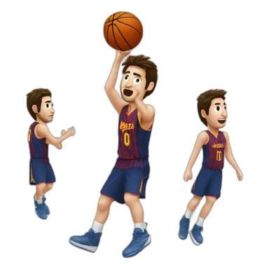 Messi play basketball sticker