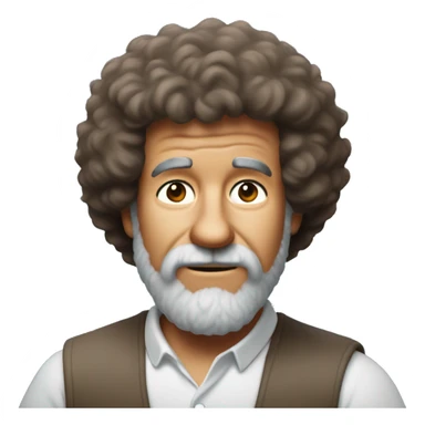bob ross but disappointed sticker