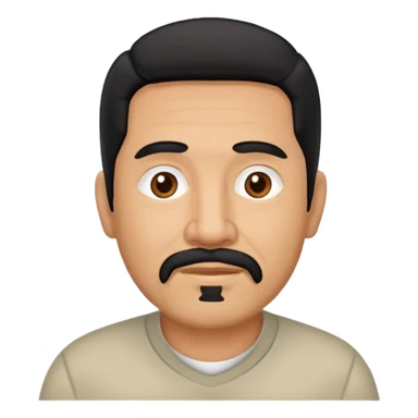 older hispanic man black hair gotee sticker