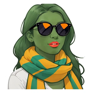 selfie of a stylish girl sticker